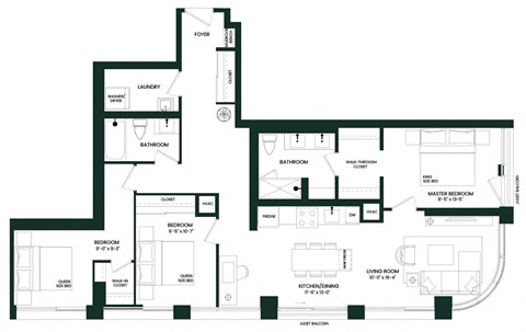 the floor plan of the residence